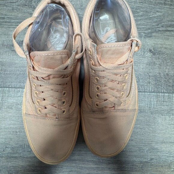 Vans Old Skool Peach Monochrome Canvas Sneakers Women's Size 8 - Picture 2 of 7